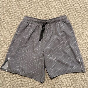 DSG Gray Patterned Men's (S), lined Athletic Shorts